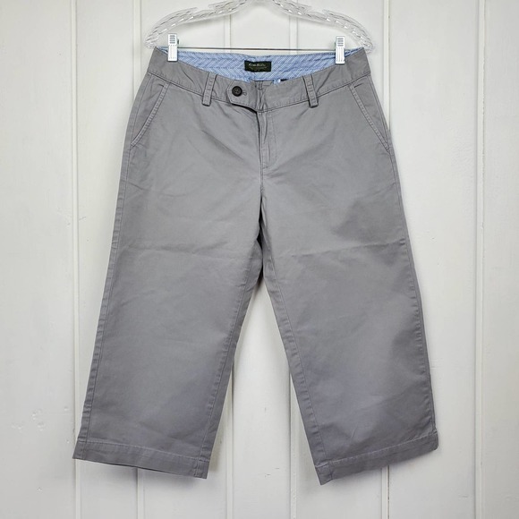 Eddie Bauer Pants - Eddie Bauer Gorpcore Gray Cotton Mid Rise Wide Leg Capris Women's 8